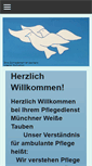 Mobile Screenshot of pflegedienst-muenchner-weisse-tauben.de