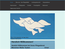 Tablet Screenshot of pflegedienst-muenchner-weisse-tauben.de